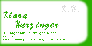 klara wurzinger business card